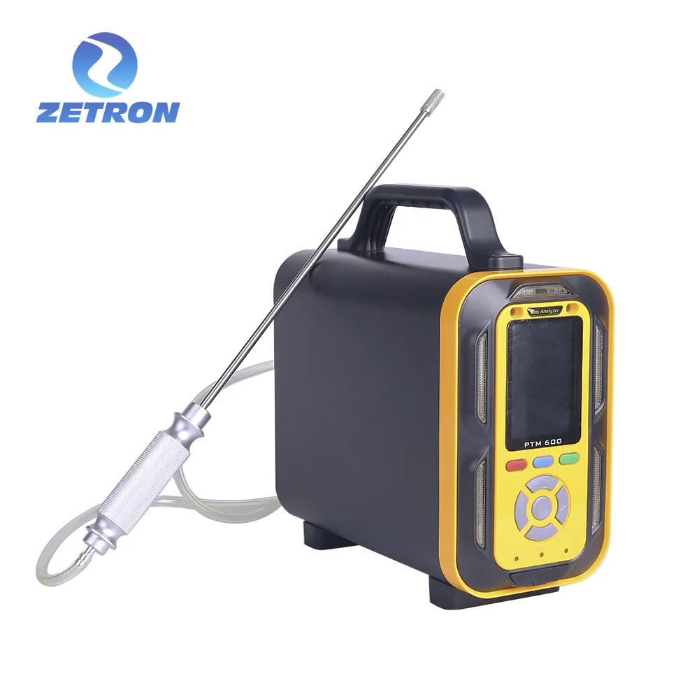 Ancel Zetron — analyseur Portable à multiple gaz, PTM600 CO H2S SOX O2 CO2 père hc, différents gaz, avec imprimante à sonde