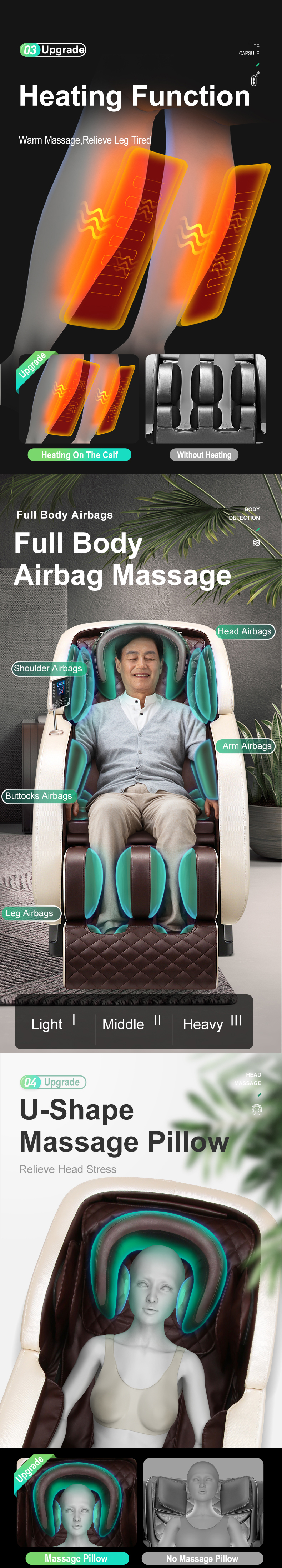 Jare M9 Factory OEM Cheap Price High Quality Foot Armchair Shiatsu Electric Massager Chair For Home Full Body Massage Chair