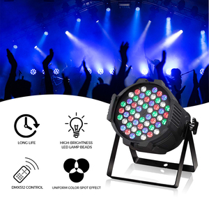 ไฟ LED P543 PAR 54X3W RGBW แอลอีดีไฟสปอตไลท์เอฟเฟกต์เวทีสีเต็มรูปแบบสำหรับดีเจดิสโก้ปาร์ตี้เพลงสถานที่จัดงาน