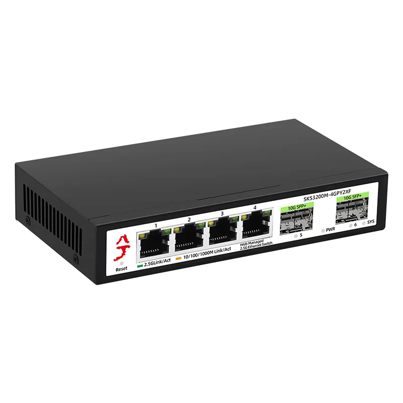 SeekerStor SKS3200M-4GPY2XF gestito interruttore Ethernet 4 porta 10G SFP + per Pon Stick gestione Web VLAN Segmentation porta Trunking