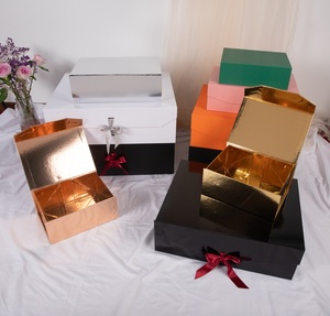 Luxo Laranja Preto Livro Em Forma De Papelão Rígido Caixa De Presente Dobrável Impressão Personalizada Rosa Branco Papel Clamshell Caixa De Presente Magnética
