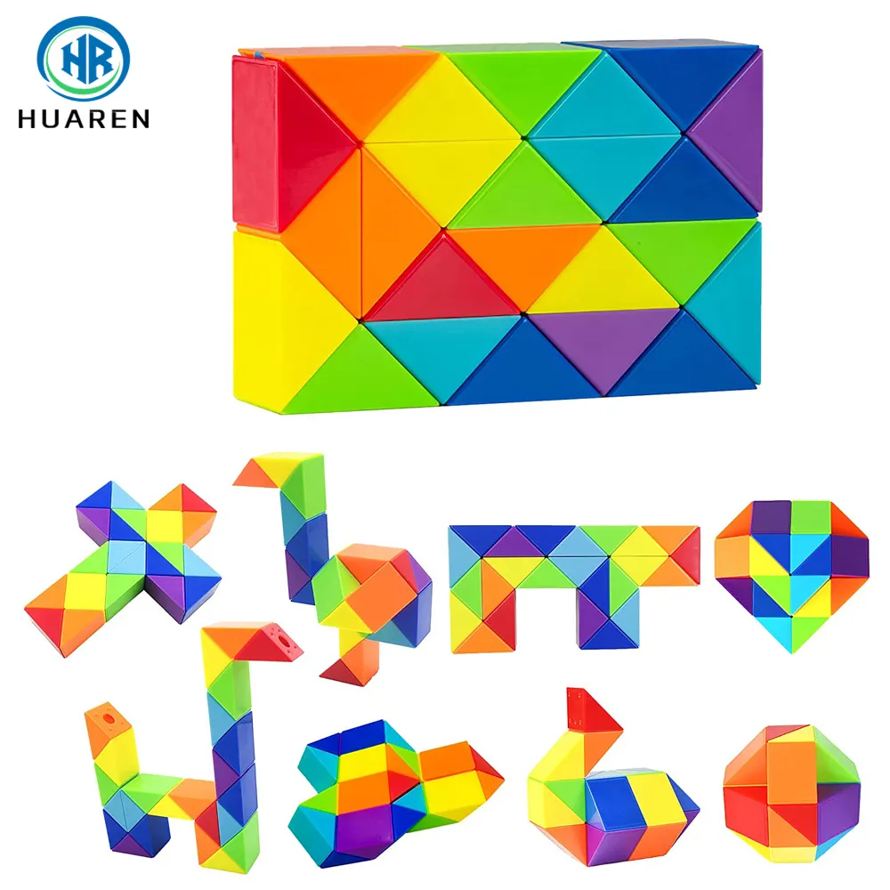 Nieuw Binnen Multi Wiggen Regenboog Twist Fidget Speelgoed Hersenen Teaser Spel Magische Slang Kubus Puzzels Liniaal Voor Volwassenen En Kinderen