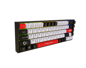 Teclado mecánico con cable de 68 teclas, diseño personalizado, combinación de tres colores, todas las teclas antifantasma, 19 modos de iluminación, retroiluminación LED