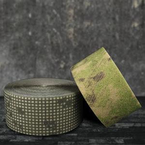 Custom Camouflage soft wide <strong>elastic</strong> 25mm self adhesive fastener nylon <strong>hook</strong> <strong>and</strong> <strong>loop</strong> roll fabric webbing strap tape - Product Image 3