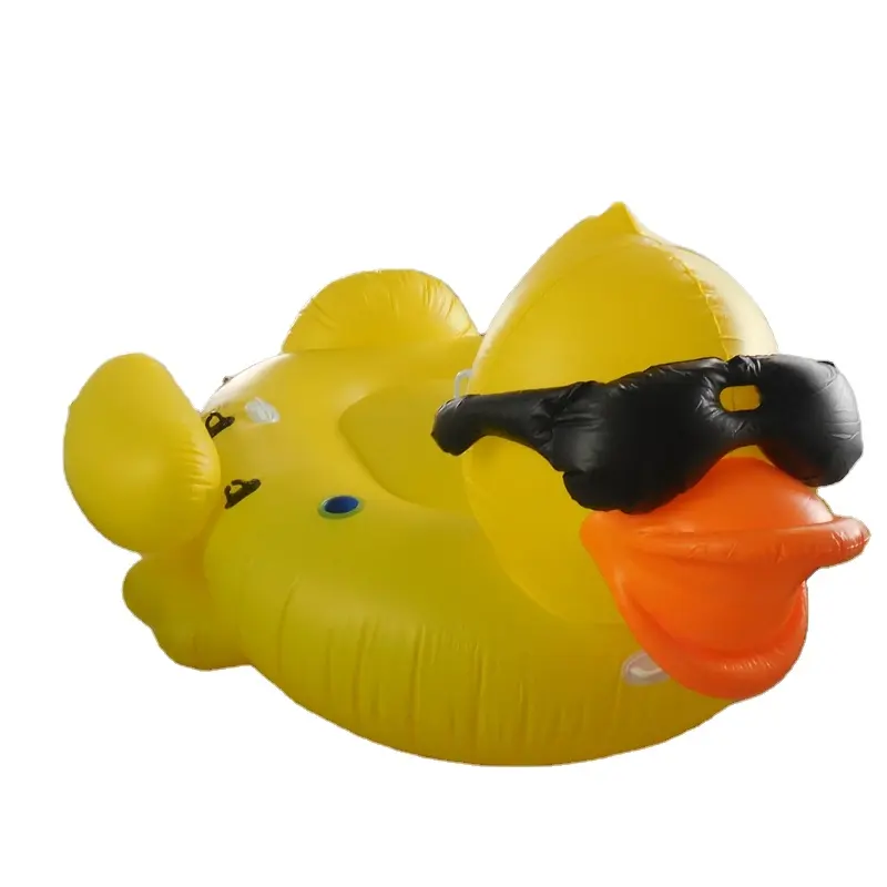 Большая надувная желтая утка для взрослых, солнцезащитные очки, плавающий бассейн