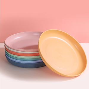 Moderne Bpa-Vrije Plastic Kleurrijke Tarwevezel Dinerborden Wegwerpborden Voor Feesten - Product Image 3