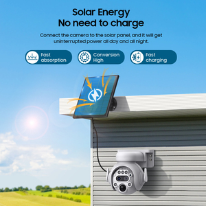 EDUP 70 Meters High-Definition Visual Range Outdoor Wireless 4G Monitoring Bulb Surveillance <strong>Cameras</strong> <strong>with</strong> Solar Panels - Product Image 3