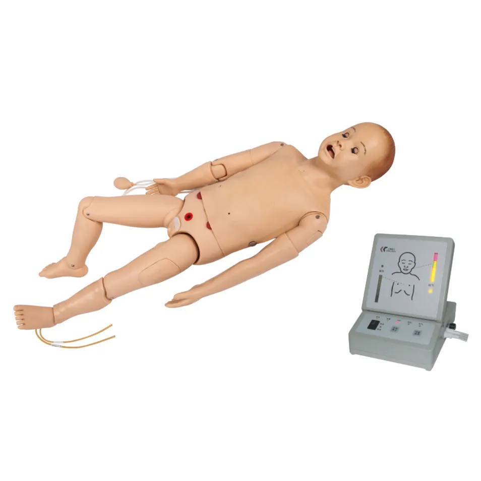 H-T334/434/534 completo-funcional 5 anos de idade enfermagem cpr auscultação defibrillação e embalagem manikin ecg