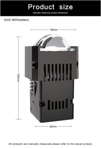 M4 35W düşük ışın/40W yüksek ışın çift LED projektör Lens 9-16v 6000k renk sıcaklığı 1.8 inç çift ışın projektör - Product Image 4