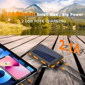 Solar Charger Power Bank Real Rated 10000mAh Portable Wireless Charger with USB <strong>C</strong> <strong>Input</strong> <strong>Output</strong> for Cell Phones External Battery - Product Image 6