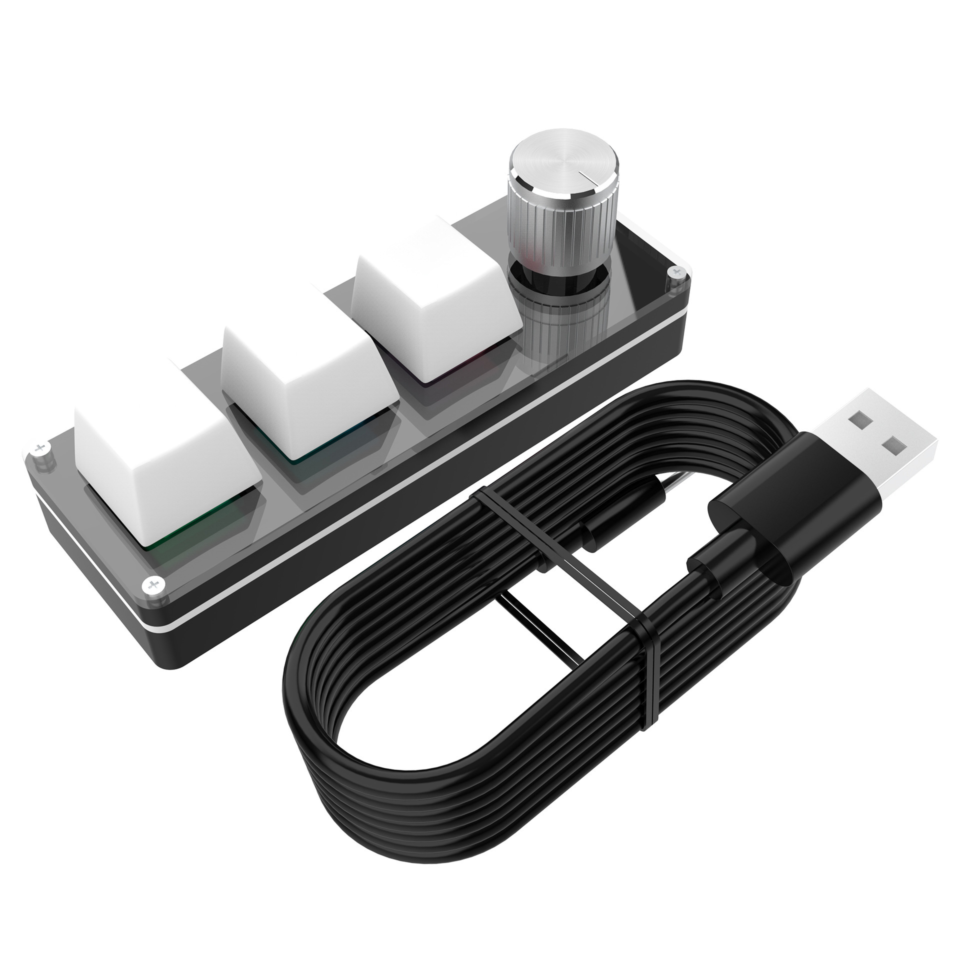 Blanc 3+1 bouton filaire RVB