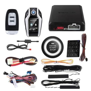 Sistema de alarma para coche, botón remoto de 2 vías, lcd, llave inteligente, PKE, bloqueo automático y desbloqueo, arranque remoto, motor de parada de arranque - Product Image 1