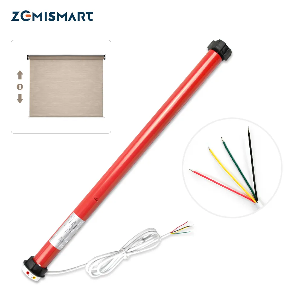 Zemismart-Motor de cortina enrollable eléctrica automática para persianas de tubo de 38mm, 36mm y 37mm, apto para persianas de 110V a 240V