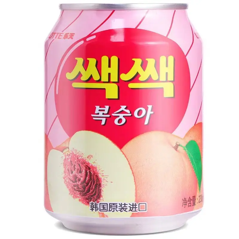 Kore şeftali lezzet hamuru suyu içecek 238ml alkolsüz içecekler egzotik içecekler