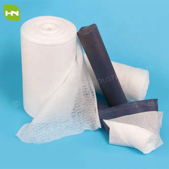 Medizinisch-chirurgische saugfähige Baumwollgaze-Rolle Absorbent Soft White 100% Bandage Cotton Gaze Roll