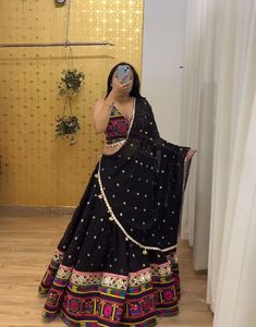 High on Demand Navratri Special Lehenga <strong>Choli</strong> With 2 Beautiful Colors Bridal Lehenga <strong>Choli</strong> at Wholesale Price