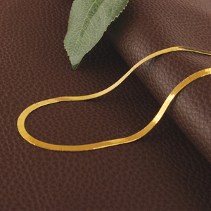 <strong>FS</strong> Newest Wholesale Bulk Custom 2.5mm*45cm Flat Snake <strong>Chain</strong> for Women and Man Gift Gold Jewelry