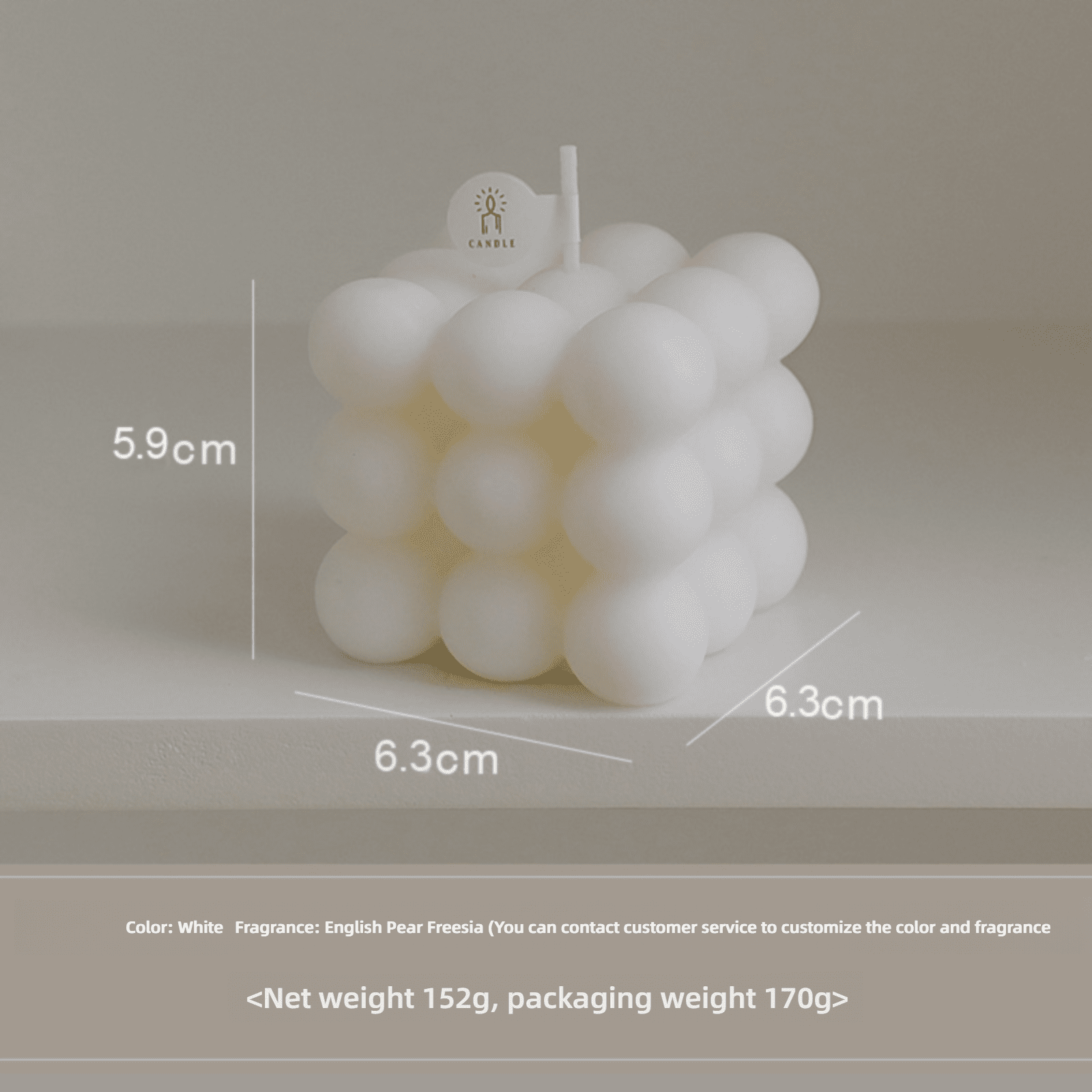 Gran Cubo de Rubik blanco-inglés pera pálido