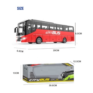 2.4ghz 4チャンネルリモコンバスおもちゃフル機能RCバスモデルおもちゃ、リアルなライトと子供用ラバータイヤバスおもちゃ - Product Image 6