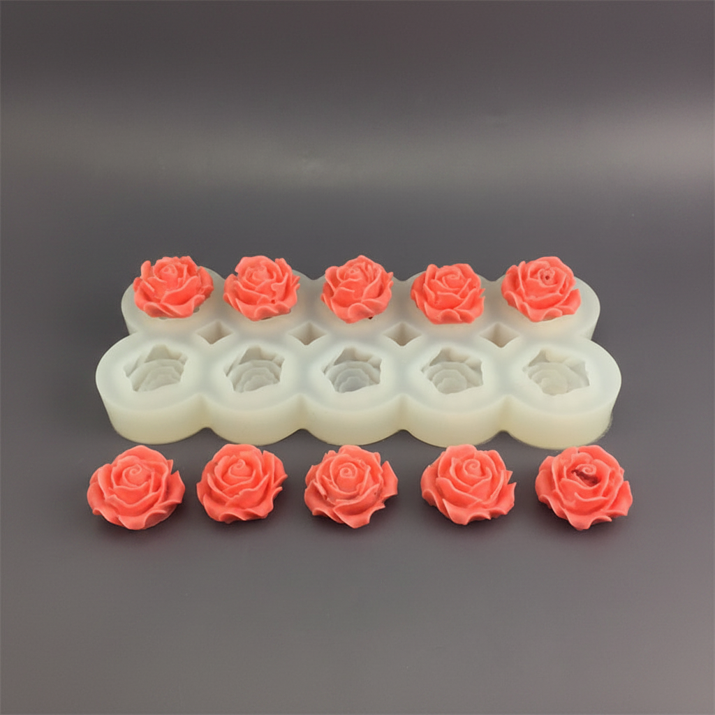 Moule à roses à 10 cavités