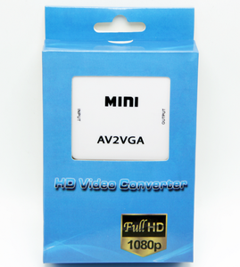 Mini convertidor de vídeo 1080P RCA AV2VGA, convertidor de vídeo con Audio de 3,5mm AV2VGA / CVBS + Audio a PC HDTV - Product Image 6