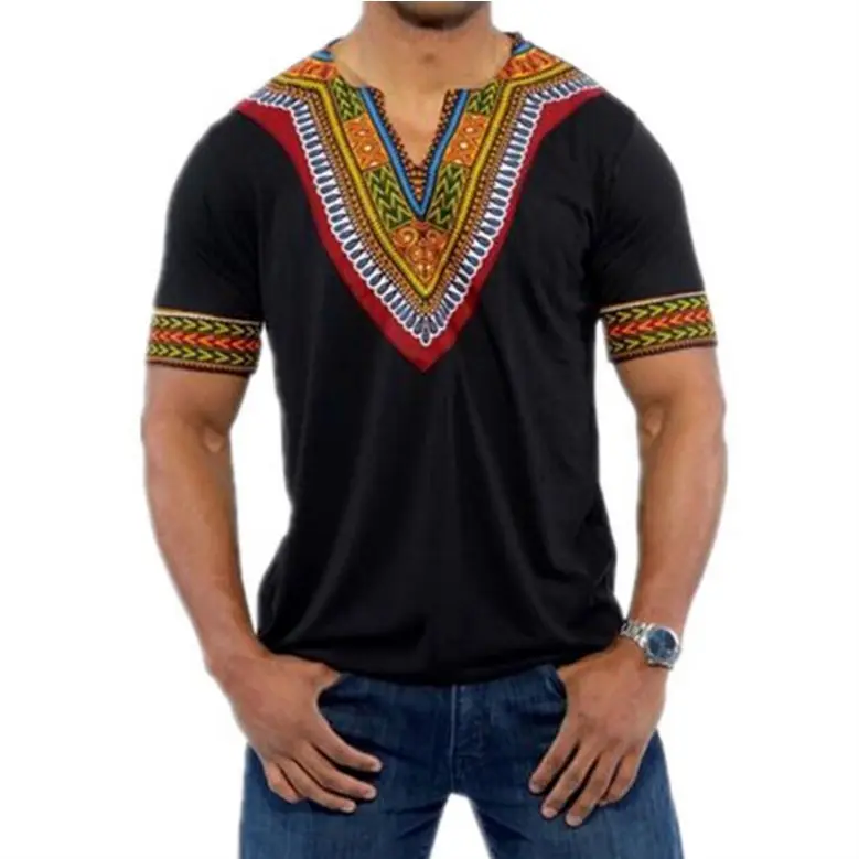 Camisas de alta calidad para hombres, diseños de telas Dashiki, impresiones de cera de Java, vestido africano para hombre, venta al por mayor