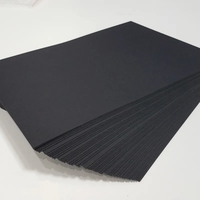 Feuilles de papier kraft noir, points noirs, résistant au pliage, 5 pièces, 1mm