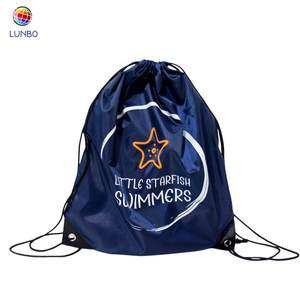 Custom Draw string Bag Logo Impresión Impermeable Deportes 210d Poliéster Nylon Cordón Mochila Bolsa - Product Image 1