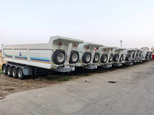 China U Shaped Hydraulic <strong>Tipping</strong> Tipper Semi Truck Dump Trailer 3 4 Axles 40 Cbm 45 35 Cubic Meters 50ton 60ton