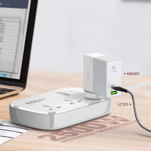 Evrensel güç şeritleri 4 USB portu ile 3 AC çıkışı LDNIO soket SCW3451 Wifi Tuya akıllı elektrikli şarj uzatma soket fiş - Product Image 4