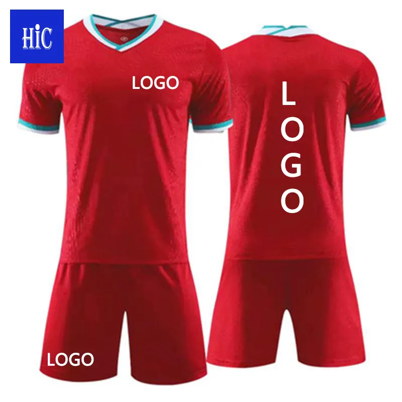 Hic 2020 Nieuwe Aanbieding Voetbal Uniform Aangepaste Goedkope Voetbal Jersey Set Droge Fit
