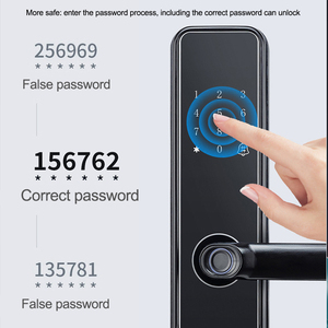 Sicurezza password elettrica fingerprint ttlock maniglia digitale telecomando serratura senza chiave serratura intelligente per porta in ottone in acciaio - Product Image 4