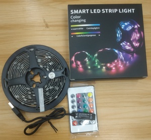 5V IP65 Color Box 150D 5050RGB Led Strip Set 24 Key IR Controller 5V USB RGB5050 LED Strip Kit RGB Set RGB Kit - Product Image 1