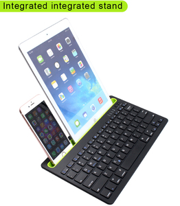 Teclado Bluetooth recargable Tastatur personalizado, teclado inalámbrico alemán de 2 canales, teclado Bluetooth para tableta
