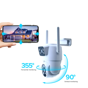工厂双镜头4mp Ip66防水运动户外Pi Ptz摄像机De迷你Cc摄像机间谍Wifi闭路电视家庭安全摄像机