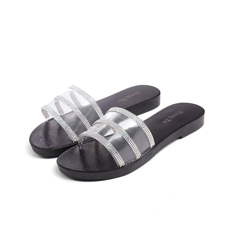 Sandali delle signore di Modo Diapositiva Scarpe Pantofole Ciabatte Produttore E Borse Fiammifero Delle Donne Casa Slipper