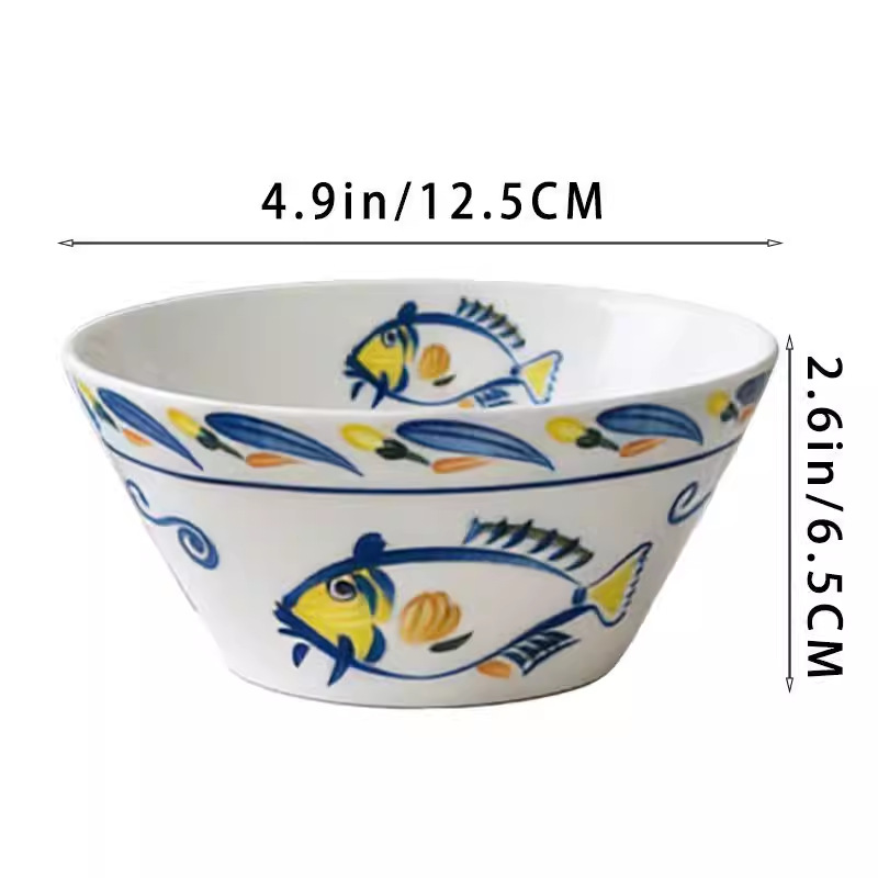 Yellow croaker pattern-5 inch bowl