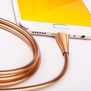 用于手机摄像头的高品质3A快速充电金/银/红铜USB a公对C型数据线编织屏蔽