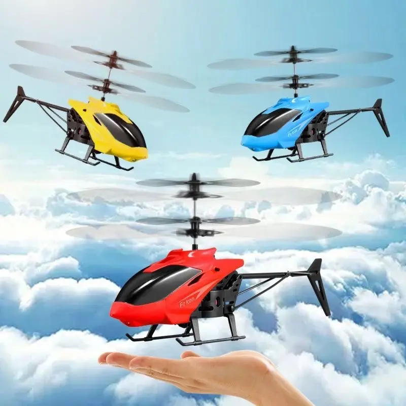 QY Mainan Helikopter Remote Control Infra Merah, Mainan Helikopter Kendali Jarak Jauh Induksi Mudah Terbang Murah Grosir