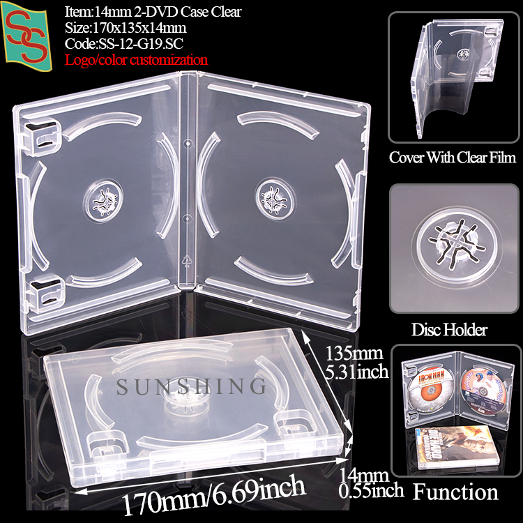 14mm 2-DVD Case G19 Double - Clear