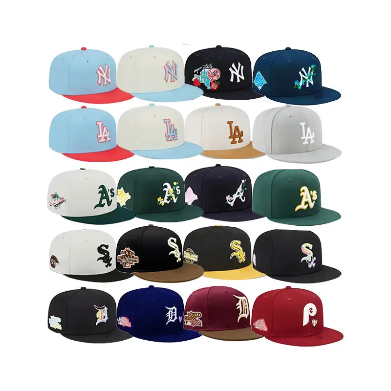 Patches Por Atacado Mundo Fechado Boné de Beisebol para Homem Personalizado Novo Gorras Logotipo Bordado Original Equipado Caps Snapback Sports Hat