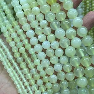 Yeni yeşim 4-10MM pürüzsüz yuvarlak dağınık boncuklar erkek kadının bilezik kolye takı yapımı için Aprrox:380mm/str - Product Image 1