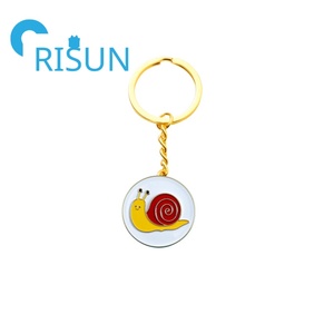 Hediyelik eşya özelleştirilmiş yumuşak emaye mor gökkuşağı salyangoz anahtarlık Metal anahtarlık özel mutlu salyangoz böcek anahtarlıklar anahtarlık - Product Image 6
