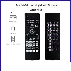 MX3 2.4G Air <strong>Mouse</strong> Voice Remote Control Mini Silicon <strong>Keyboard</strong> Backlight Wireless RF Learning Code Compatible TV Box PC Home <strong>Use</strong> - Product Image 2