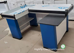 普通风格定制超市设计杂货店收银台陈列零售收款台柜台 - Product Image 5