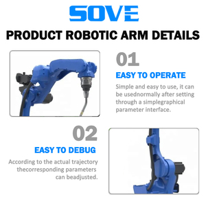 研削と溶接用の6軸とロボットコントローラーを備えたSOVE産業用ロボットアーム - Product Image 3