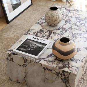 Yushi Đồ Nội Thất Bàn Cà Phê Thấp Chân Sang Trọng Tự Nhiên Tùy Chỉnh Calacatta Viola Cà Phê Bên Bảng - Product Image 5