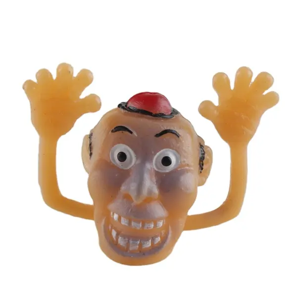 Precio de fábrica al por mayor OEM cara divertida marioneta de dedo juguetes hechos a mano PVC plástico personalidad marioneta Juguetes