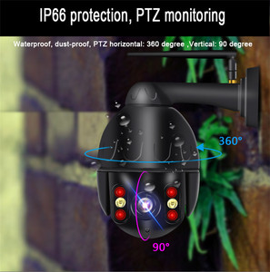防水家庭安全 Wifi Pt Ip 圆顶户外智能人工智能应用程序控制 CCTV Ptz 自动跟踪 Ip 摄像机 - Product Image 5