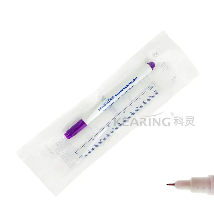 Kearing marcador de piel violeta, marcador de Piercing para tatuaje, Punta desechable, marcador quirúrgico # SM05